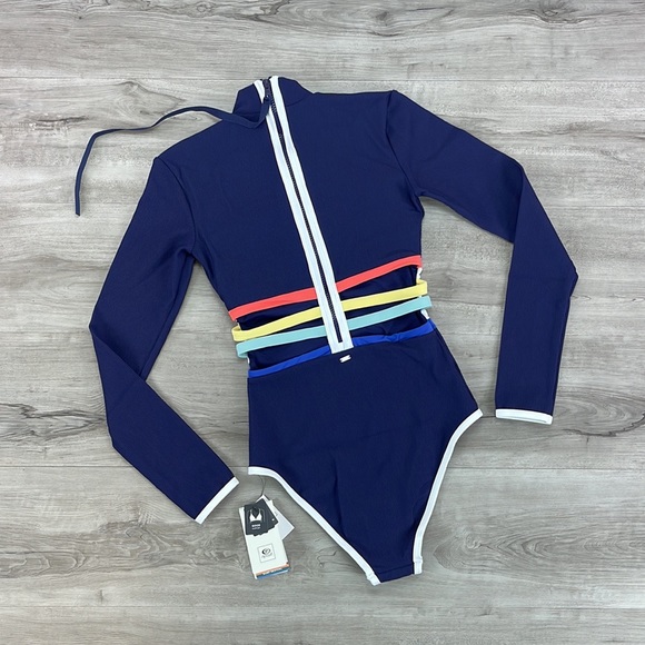 ☀️RIP CURL☀️ RETRO 70’s SAYULITA STR GOOD LONG SLEEVE ONE PIECE - Picture 12 of 16
